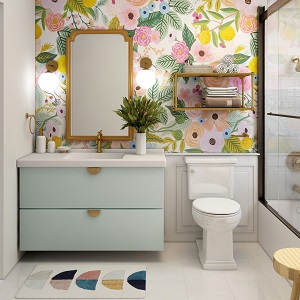 Цветная и яркая ванная комната: как преобразить санузел в Утянке - utyanka.mebel54.com | фото