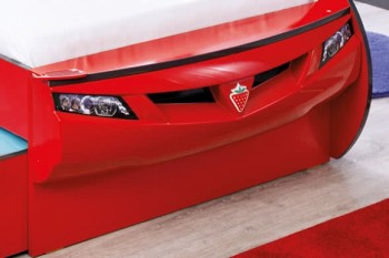 CARBED Кровать-машина Coupe с выдвижной кроватью Red 20.03.1306.00 в Утянке - utyanka.mebel54.com | фото