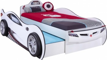 CARBED Кровать-машина Coupe с выдвижной кроватью White 20.03.1310.00 в Утянке - utyanka.mebel54.com | фото