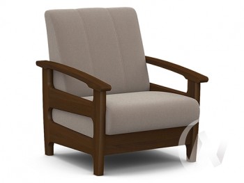 Кресло для отдыха Омега (орех лак/CATANIA COCOA) в Утянке - utyanka.mebel54.com | фото