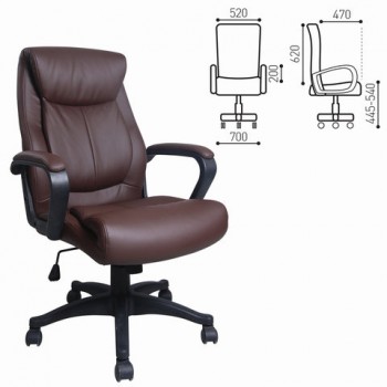 Кресло офисное BRABIX Enter EX-511 (коричневый) в Утянке - utyanka.mebel54.com | фото