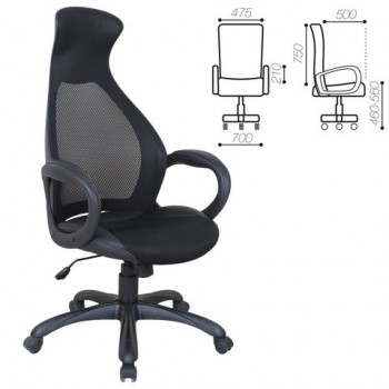Кресло офисное BRABIX Genesis EX-517 (черное) в Утянке - utyanka.mebel54.com | фото