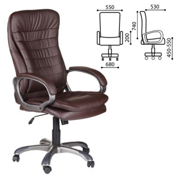 Кресло офисное BRABIX Omega EX-589 (коричневое) в Утянке - utyanka.mebel54.com | фото
