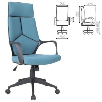 Кресло офисное BRABIX Prime EX-515 (голубая ткань) в Утянке - utyanka.mebel54.com | фото