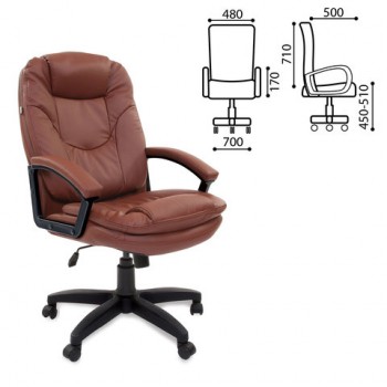 Кресло офисное BRABIX Trend EX-568 (коричневый) в Утянке - utyanka.mebel54.com | фото