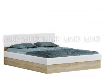 Кровать 1,4 спальня Фортуна (Дуб сонома/белый глянец) в Утянке - utyanka.mebel54.com | фото