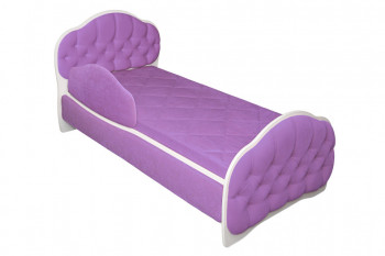 Кровать 160 Гармония 67 Светло-фиолетовый (мягкий бортик) в Утянке - utyanka.mebel54.com | фото