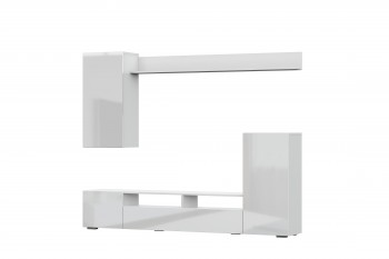 Мебель для гостиной МГС 4 (Белый/Белый глянец) в Утянке - utyanka.mebel54.com | фото