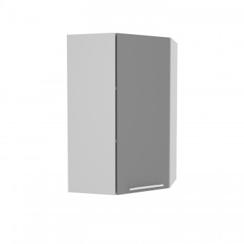 Ройс ВПУ 550 Шкаф верхний угловой высокий (Графит софт/корпус Серый) в Утянке - utyanka.mebel54.com | фото
