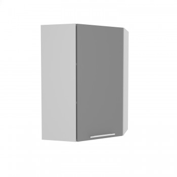 Ройс ВПУ 600 Шкаф верхний угловой высокий (Графит софт/корпус Серый) в Утянке - utyanka.mebel54.com | фото